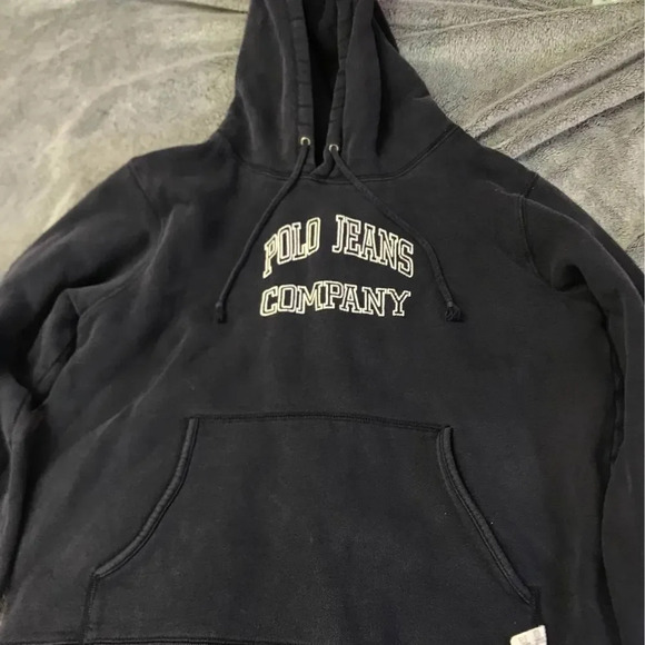Polo Ralph Lauren Other - Polo Jeans Company Hoodie Navy Blue White Boys Size L
